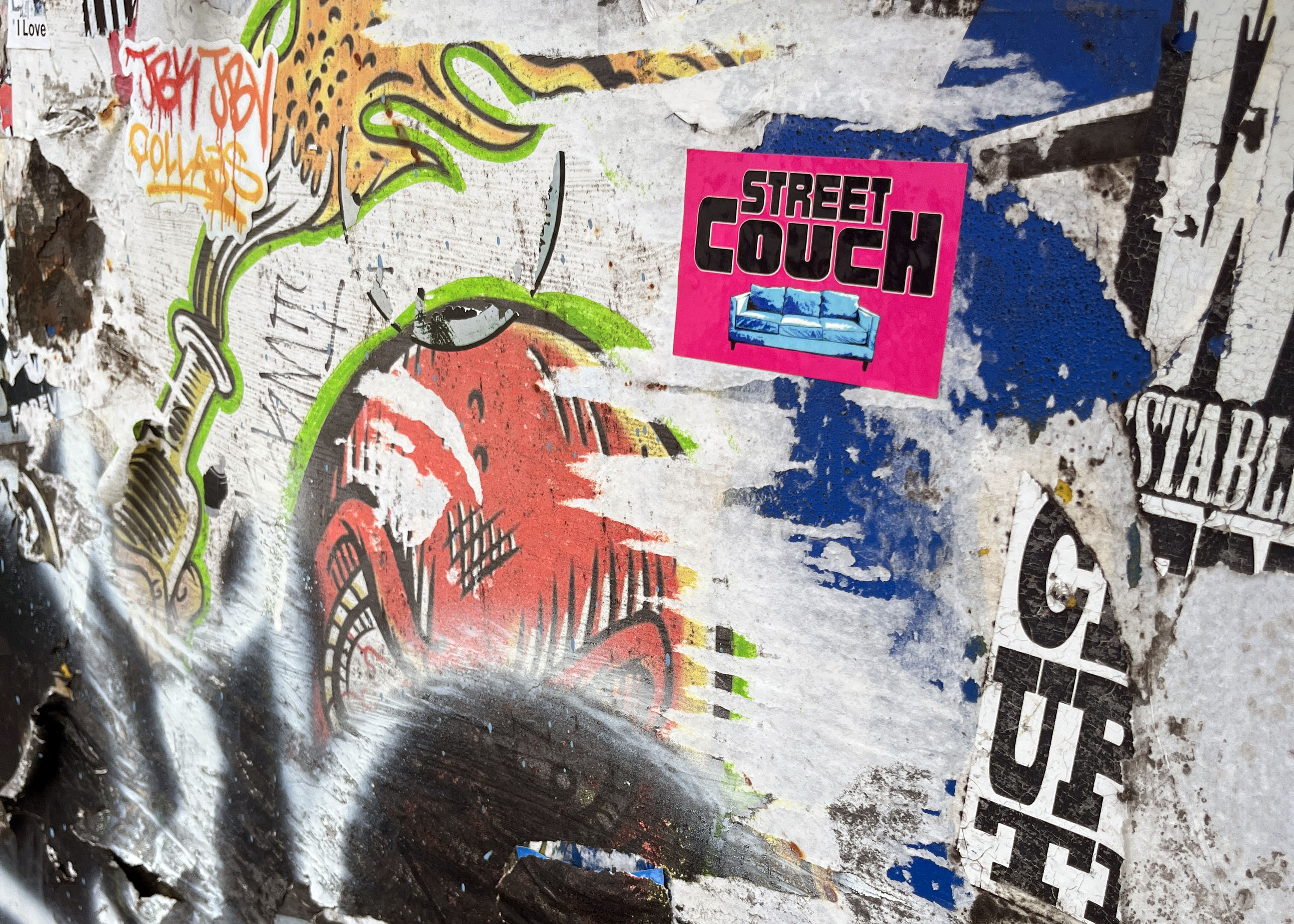 pink street couch sticker